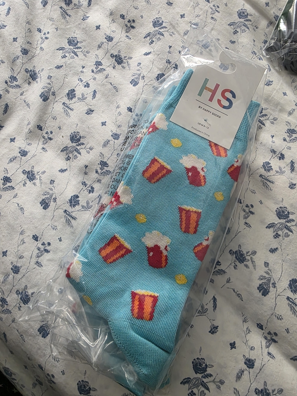 Happy Socks Aqua Pop & Snack Crew Socks
